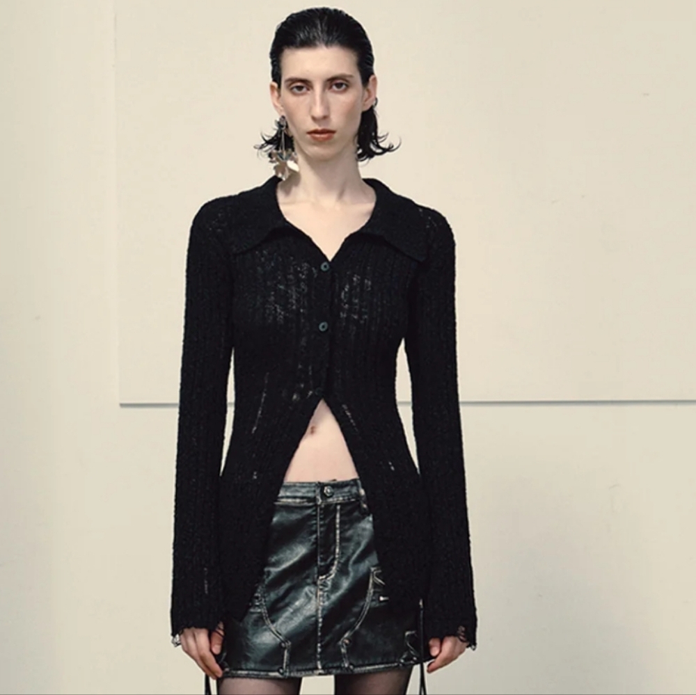 URBAN REVIVO SKATER SKINNY KNITTED CARDIGAN